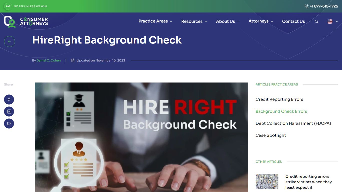 Was Your HireRight Background Check Wrong? We Can Help!